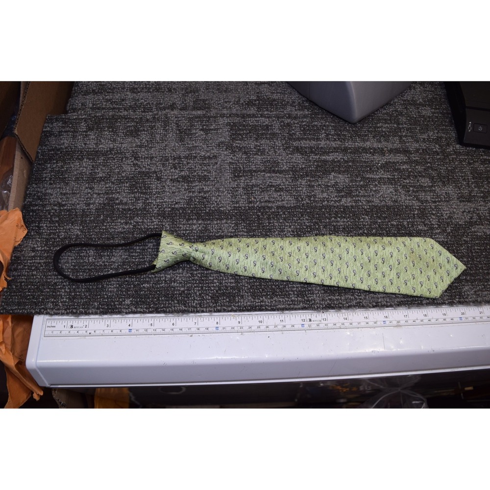 Boys Zipper Neck Tie Light Green Whales Formal Church Suit Zip Pre Tied No